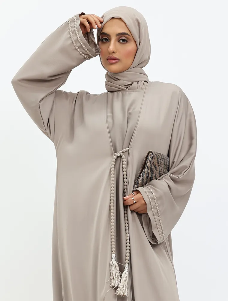 Stone Naira Abaya 2 Peice